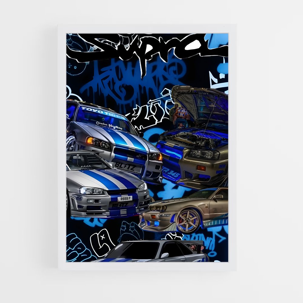 Poster voiture Supra au design raffiné – affiche Toyota (vue 3)